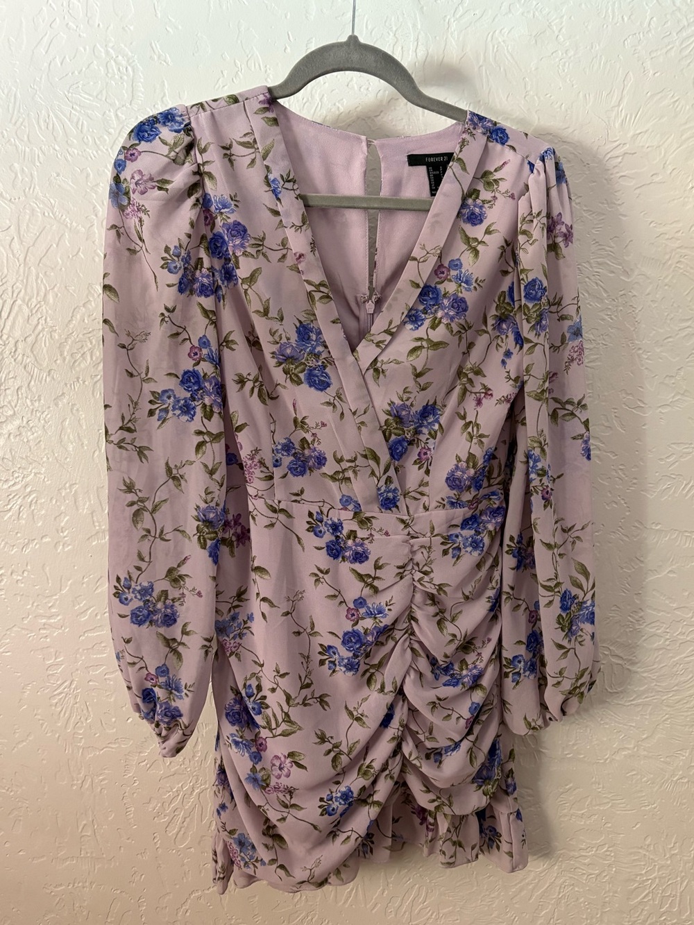 Floral Lavender Mini Dress